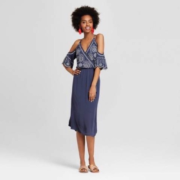 Xhilaration cold shoulder midi dress - Picture 1 of 5